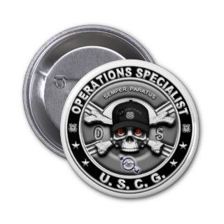 USCG Operations Specialist Skull OS Pin
