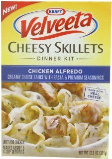 Velveeta Cheesy Skillet Pasta Dinner Kit, Chicken Alfredo, 12.5 Ounce (Pack of 6)  Packaged Pasta Dinner Kits  Grocery & Gourmet Food