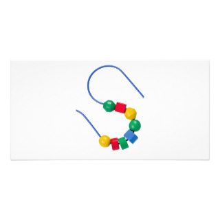 Colorful bead and wire toy customized photo card