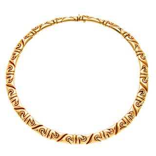 Bvlgari 18k Yellow Gold Saetta Estate Necklace Bvlgari Estate and Vintage Necklaces