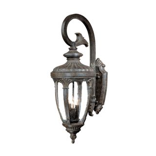 Monte Carlo Collection Wall mount 3 light Outdoor Black Coral Light Fixture