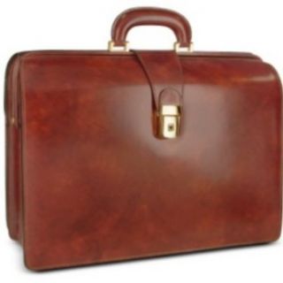 Pratesi Men's Leather Attorney Briefcase in Brown Clothing