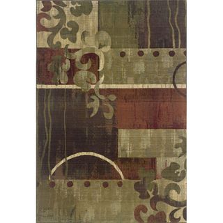 Generations Green/ Red Polypropylene Accent Rug (23 X 45)