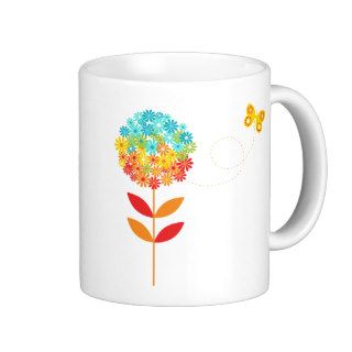 Rainbow Flower Coffee Mugs
