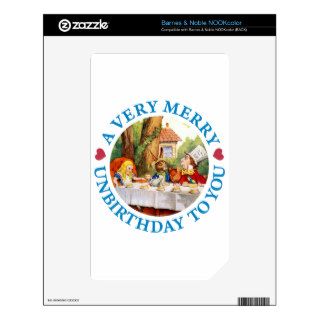 Mad Hatter Wishes Alice a Very Merry Unbirthday Decal For NOOK Color