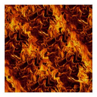 Fire / Flame Pattern Background Posters