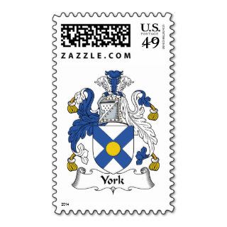 York Family Crest Postage Stamps