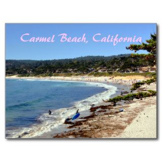 Carmel Beach California Postcard