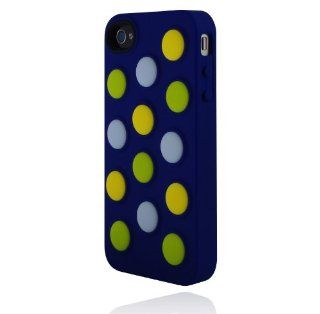 Incipio iPhone 4/4S dotties Silicone Case   1 Pack   Carrying Case   Retail Packaging   Navy Blue Cell Phones & Accessories