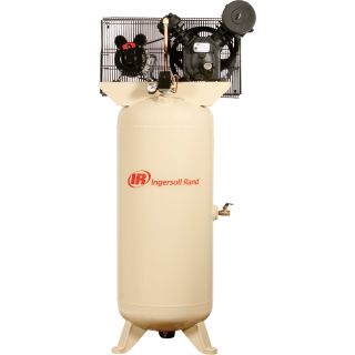 Ingersoll Rand Type-30 Reciprocating Air Compressor — 5 HP, 230 Volt 1 Phase, Model# 2340L5-V  19 CFM   Below Air Compressors