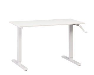 Shop MultiTable Adjustable Height Standing Desk, White Manual ModTable Base with Medium White Table Top at the  Furniture Store