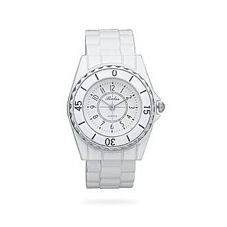 White Fashion Cuff Watch with Round Face Watches