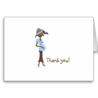 Baby Shower Thank You  Chic Mom Greeting Card