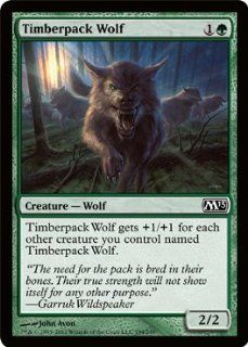 Magic the Gathering   Timberpack Wolf (194)   Magic 2013 Toys & Games