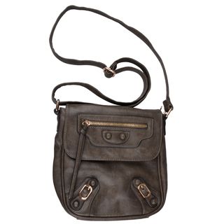 Journee Collection Womens Faux Leather Cross body Handbag Journee Collection Crossbody & Mini Bags