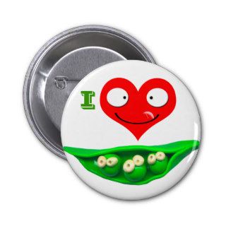 cartoon funny peas in a pod buttons