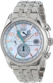 Citizen Women's FC0000 59D World Time A T Eco Drive Mother Of Pearl Dial Watch Watches