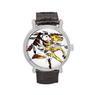 Wild Horses Running Free Wristwatches