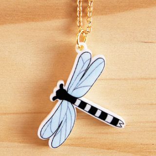 dragonfly charm necklace by superfumi