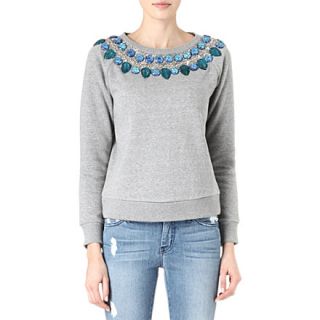NEEDLE AND THREAD   Embellished jewel sweatshirt