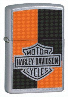Zippo Harley Davidson Bar and Shield Logo Art Deco Street Chrome Pocket Lighter Sports & Outdoors