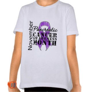 Purple Ribbon   Pancreatic Cancer Awareness Month T Shirts