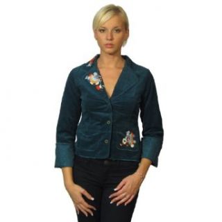 599fashion Ladies fashion flared sleeve corduroy jacket w/decorative knitted design id.22818 small