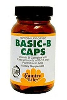 Country Life Basic B Capsules, 25 mg B Complex, 60 Capsules Health & Personal Care