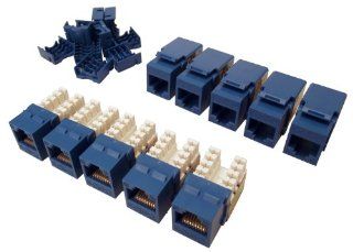 Shaxon BM603U810 10B, Category 5E Keystone Jack 10 Pack, RJ45 to 110, Blue Computers & Accessories