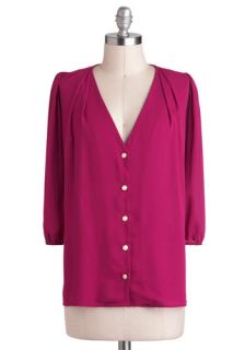 Ooh La La Lady Top in Cherry  Mod Retro Vintage Short Sleeve Shirts