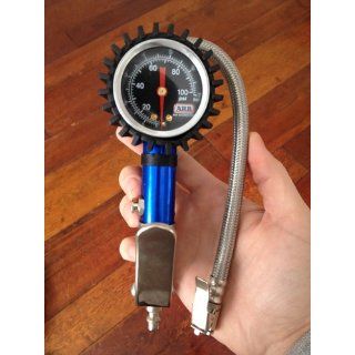 ARB ARB605 Blue Inflator with Gauge and Braided Hose Automotive