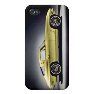 Yellow 1963 Corvette Sting Ray Cover For iPhone 4
