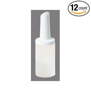 Carlisle PS601NC02 PourPlus Store 'N Pour Polyethylene Quart Complete Spout/Neck, 32 oz Capacity, 3 1/2" Diameter x 13.15" Height, White (Case of 12) Commercial Bar Supplies