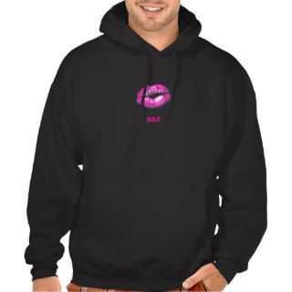 Cool Kiss Lips Hoodie Sweatshirt Pink
