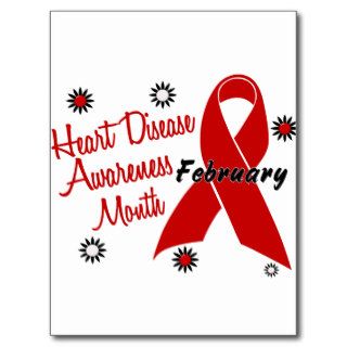 Heart Disease Awareness Month Ribbon 1.1 Post Card