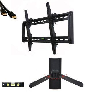 VideoSecu Tilt TV Wall Mount for Most 32" 55" Plasma LCD LED TV Flat Panel Display with DVD DVR VCR Wall Mount MF607BK M24 Electronics