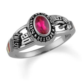 Ladies Silver Select™ Tempo Class Ring by ArtCarved® (1 Stone