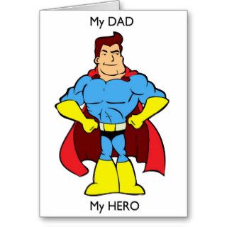 My Dad My Hero SuperHero Card
