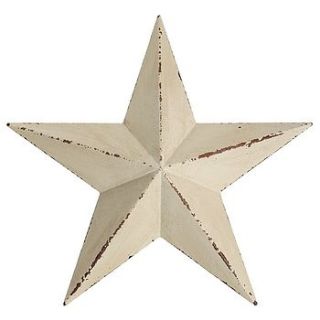 decorative white barn star by i love retro