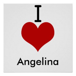 I Love (heart) Angelina Print