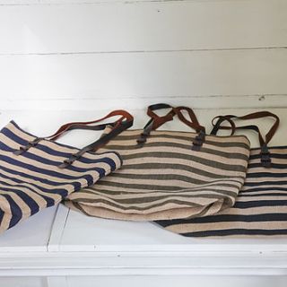 striped jute bag by nkuku
