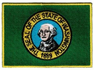 Washington State Flag Embroidered Patch Iron On WA Emblem Clothing