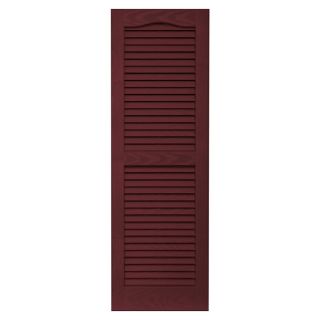 Vantage 2 Pack Cranberry Louvered Vinyl Exterior Shutters (Common 43 in x 14 in; Actual 42.68 in x 13.875 in)