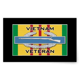 CIB Vietnam Veteran Rectangular Sticker