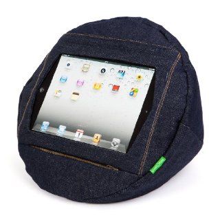 tabCoosh to suit iPads   blu jean, just 1 of 5 styles available. Simply, tablet comfort. Essentially, an iPad bean bag, cushion, pillow accessory kinda thing that holds your iPad securely in place. More than a traditional stand, tabCoosh shapes to suit you