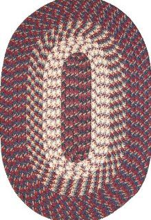 Shop Hometwon 5' x 8' Braided Rug in Burgundy at the  Home Dcor Store