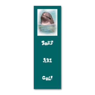 DOLPHIN BOOKS ARE COOL BOOKMARK BUSINESS CARD TEMPLATE