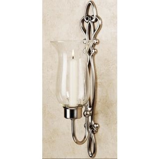 Satin Nickel Slim Hurricane Sconce Horizon Candles & Holders