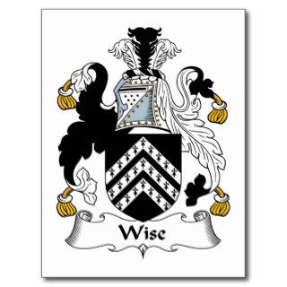 Wise Family Crest Postcards