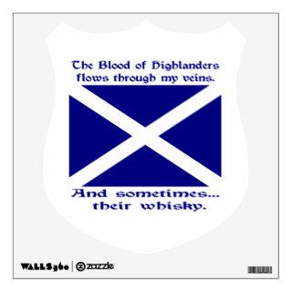 Scot Highlander Blood & Whisky Room Decal